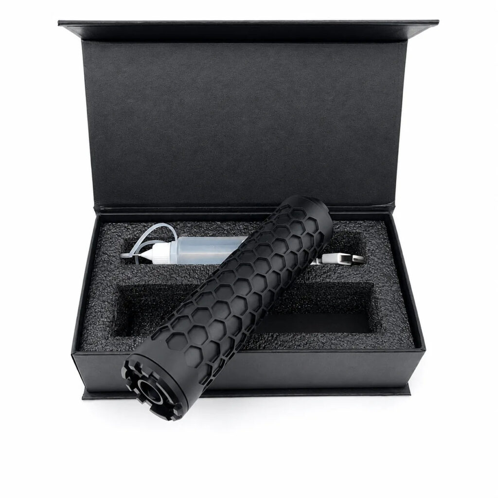 Smoke Wolf 14 mm CCW Muzzle Silencer for Gel Blasters & Airsoft Guns
